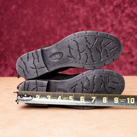 Sofft Women Sharnell Low Distress Black Suede Back Lace-up Mid Calf boots sz 6 - Picture 8 of 9